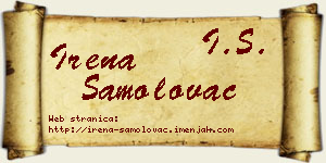 Irena Samolovac vizit kartica